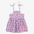 Checked Midi Dress - Purple&white
