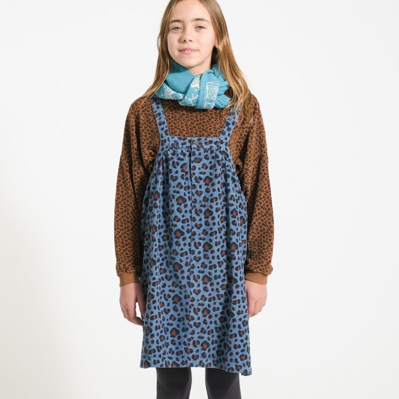 Animal Print Dress - Blue