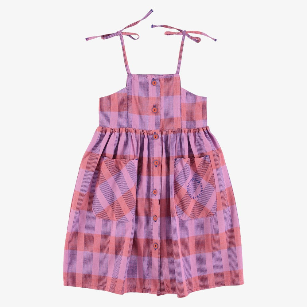 Checked Midi Dress - Lavender