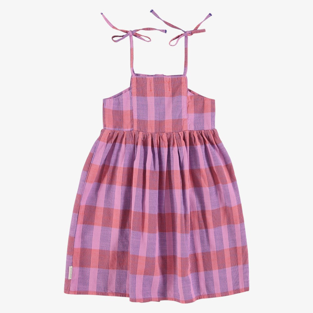 Checked Midi Dress - Lavender