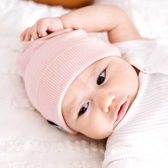 Rib Beanie - Blush