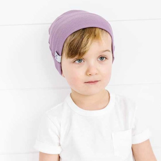 Rib Beanie - Purple