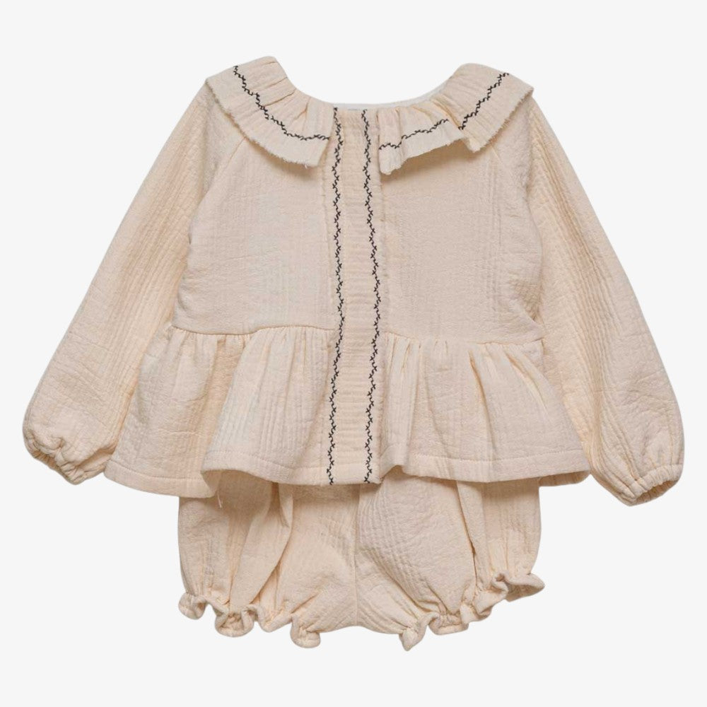 Twin Blouse And Bloomer - Beige