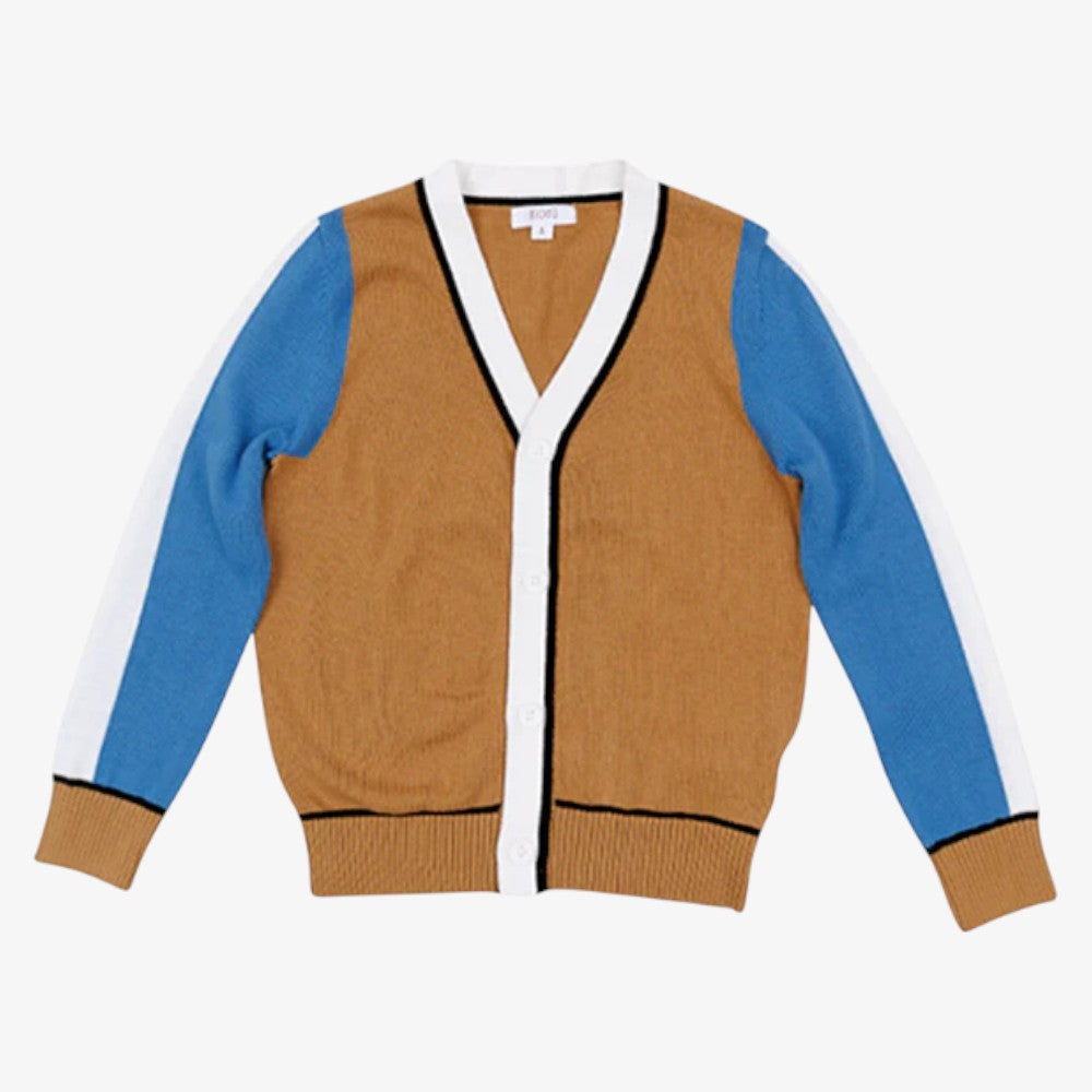 Joel Colorblock Cardigan - Blue