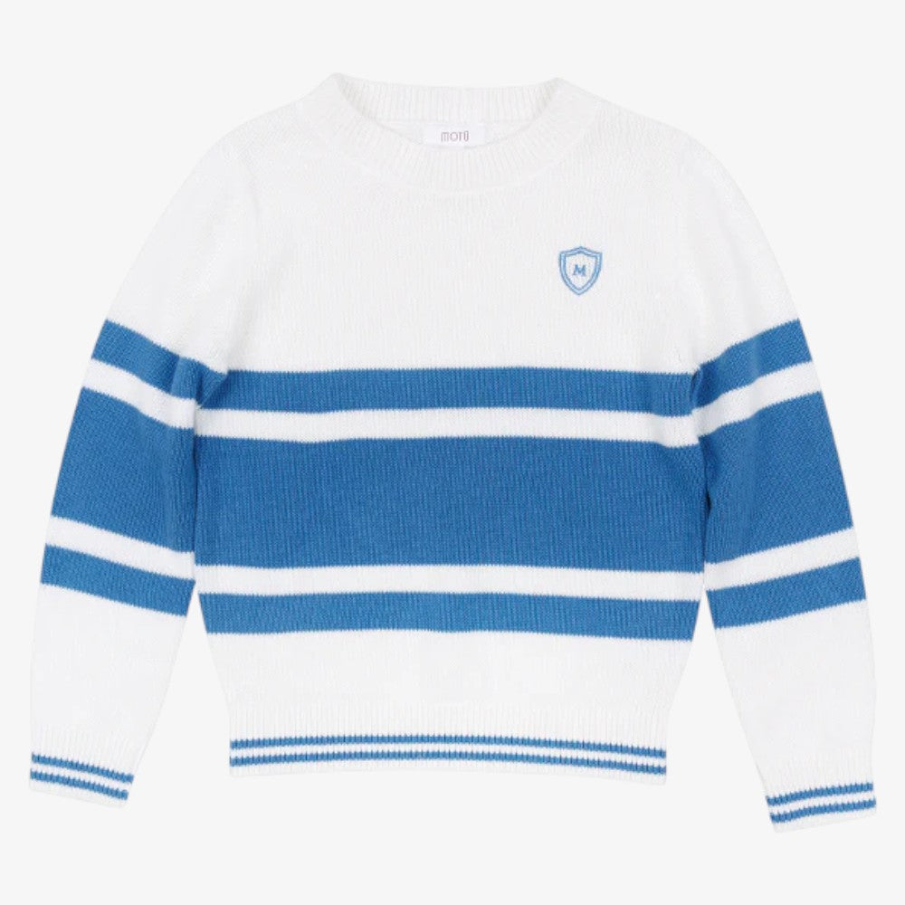 Neil Stripe Sweater - Blue