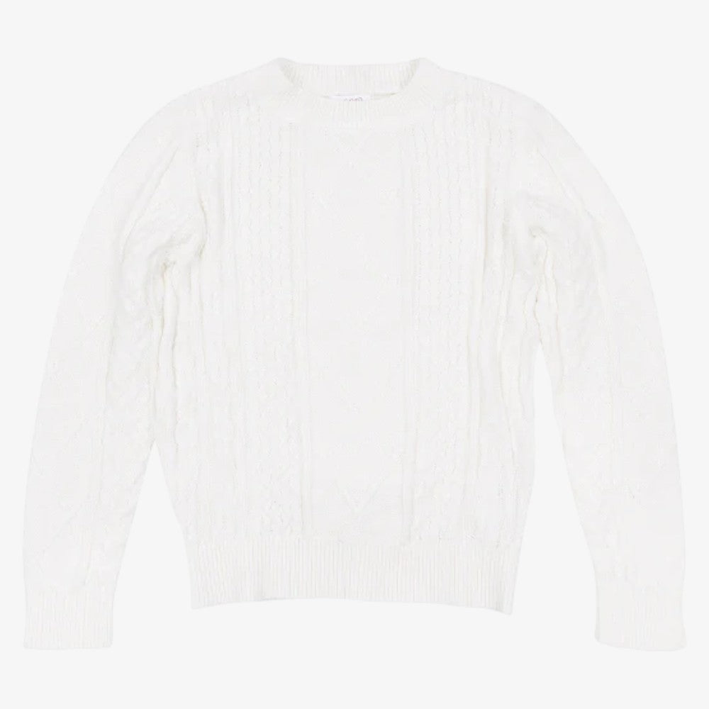 Penn Mix Knit Sweater - White