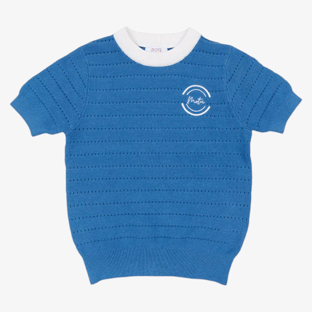 Zeke Emblem Sweater - Blue