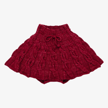 Cable Skating Skirt - Berry