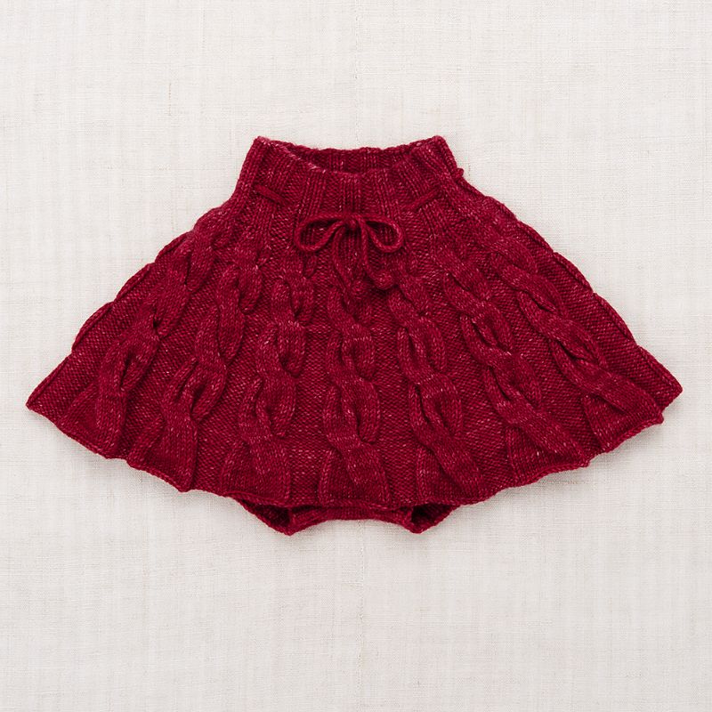 Cable Skating Skirt - Berry