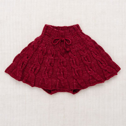 Cable Skating Skirt - Berry