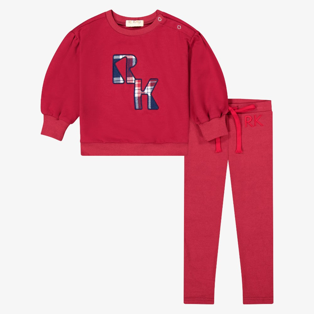 Margo Plaid Sweatshirt And Pants - Rosewood