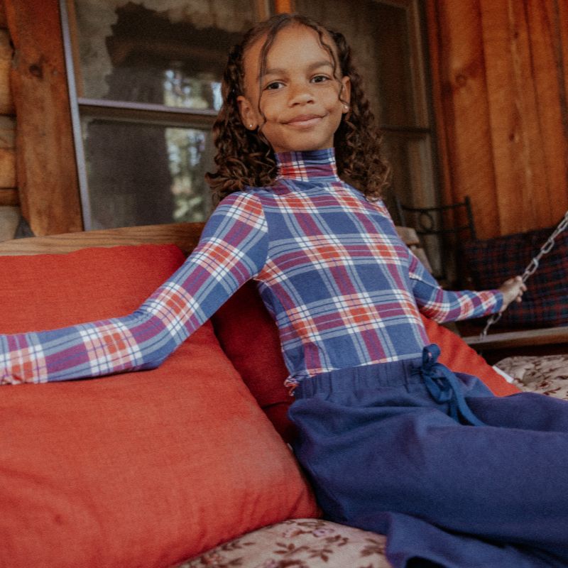 Mrgo Print Turtleneck - Plaid