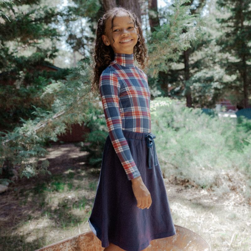 Mrgo Print Turtleneck - Plaid