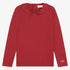 Mae Rib Collar T-Shirt - Burgundy