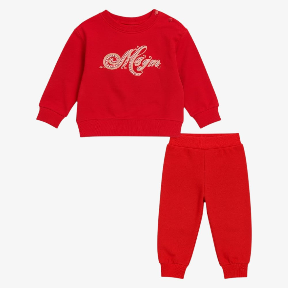 Logo Sweatshirt Set - Cherry