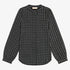 Mae Silky Print Shirt - Black & Cream