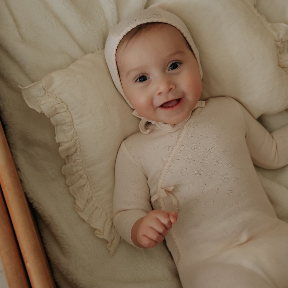 Pointelle Footie - Light Pink