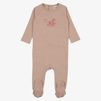 Horse Footie - Pale Pink