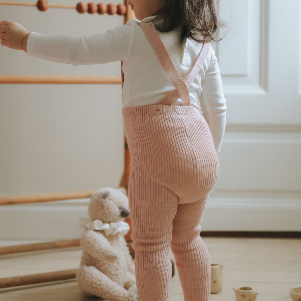 Overall And Onesie - Pale Pink