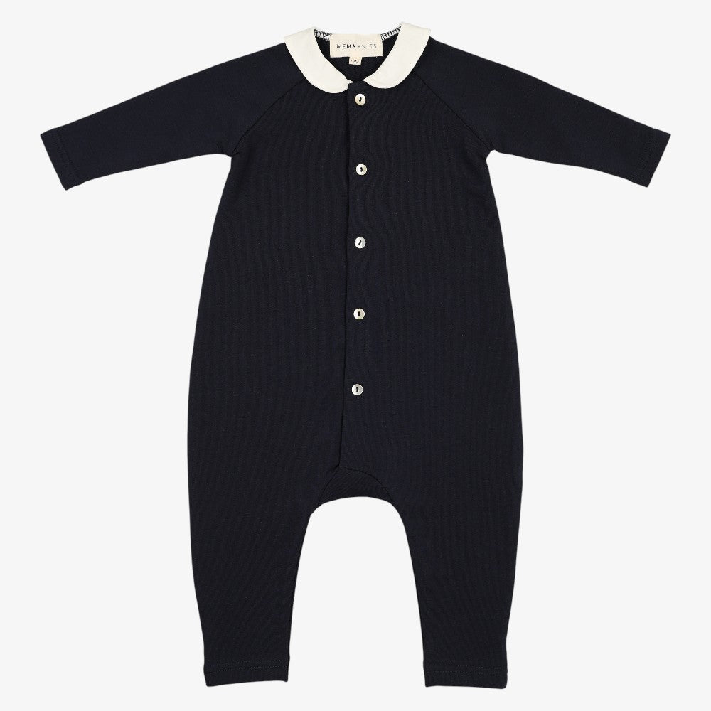 Collar Romper - Navy