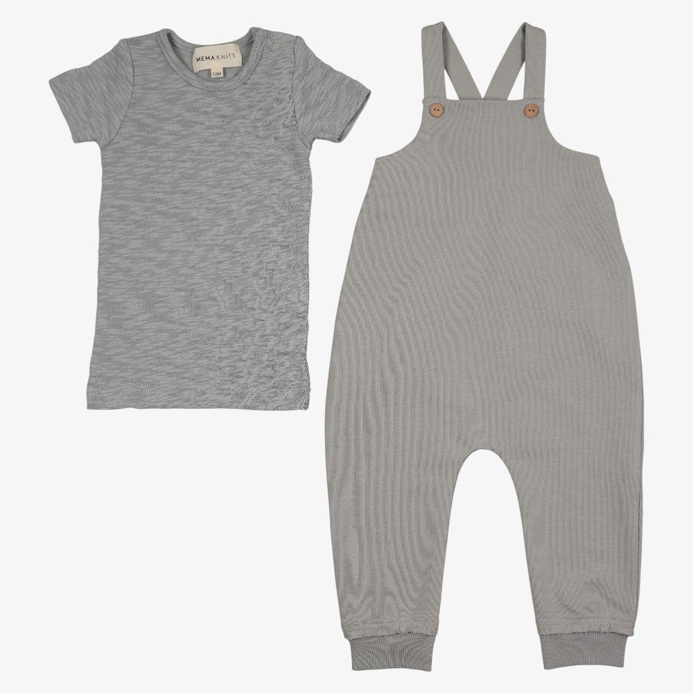 Tee And Romper - Dove Blue