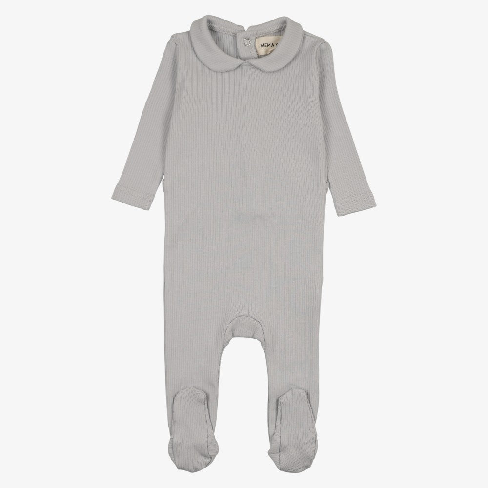 Rib Collar Footie - Gray Dawn