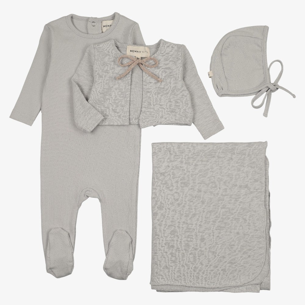 Pointelle Take Me Home Set - Dove Blue