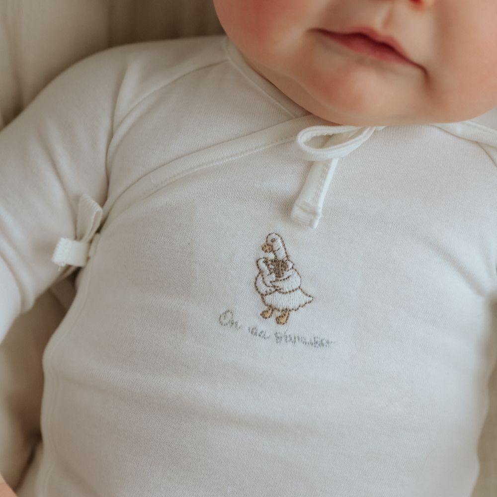 Duck Footie And Bonnet - White