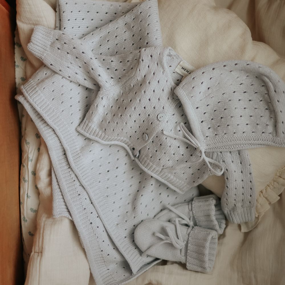 Knit Booties - Gray Dawn