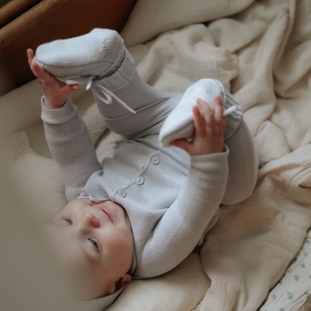 Knit Booties - Gray Dawn