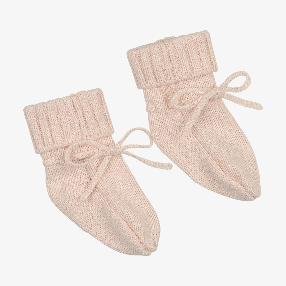 Knit Booties - Light Pink