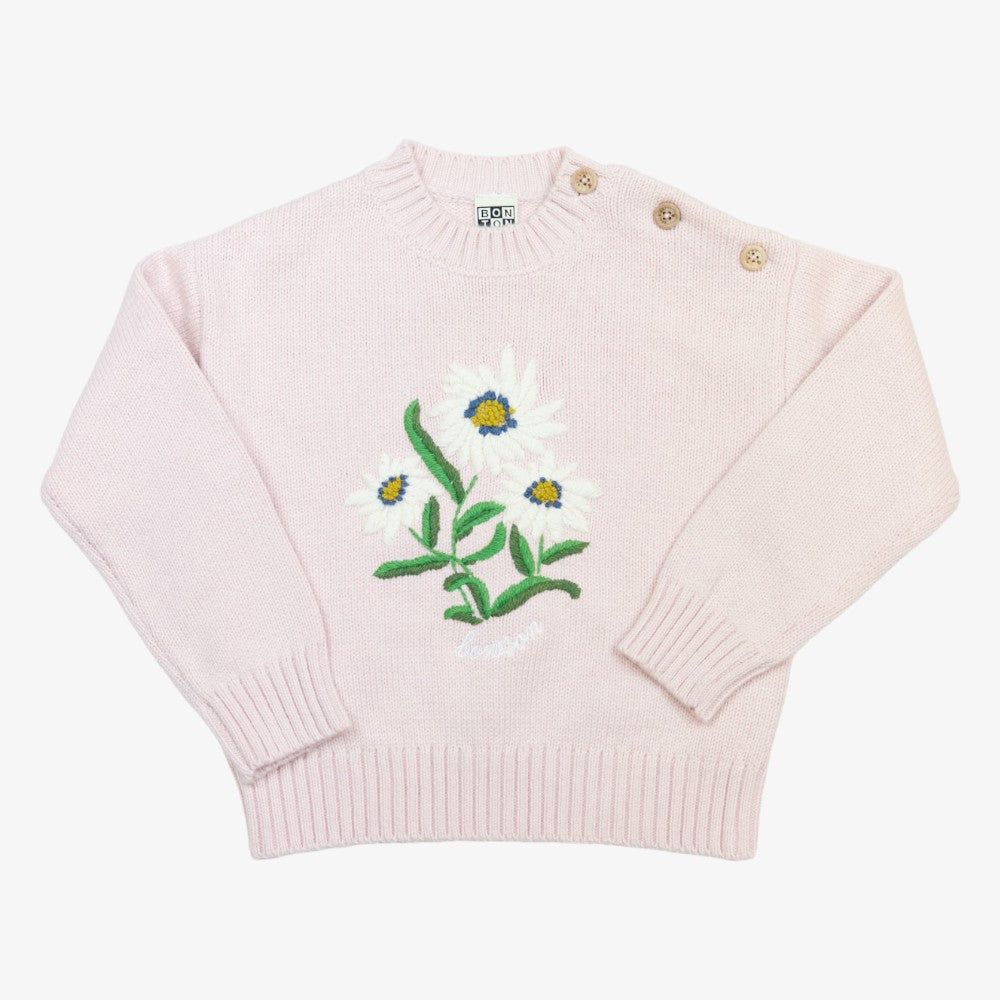 Embroidered Sweater - Peach