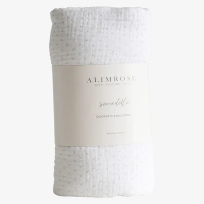 Muslin Swaddle - Grey Spot