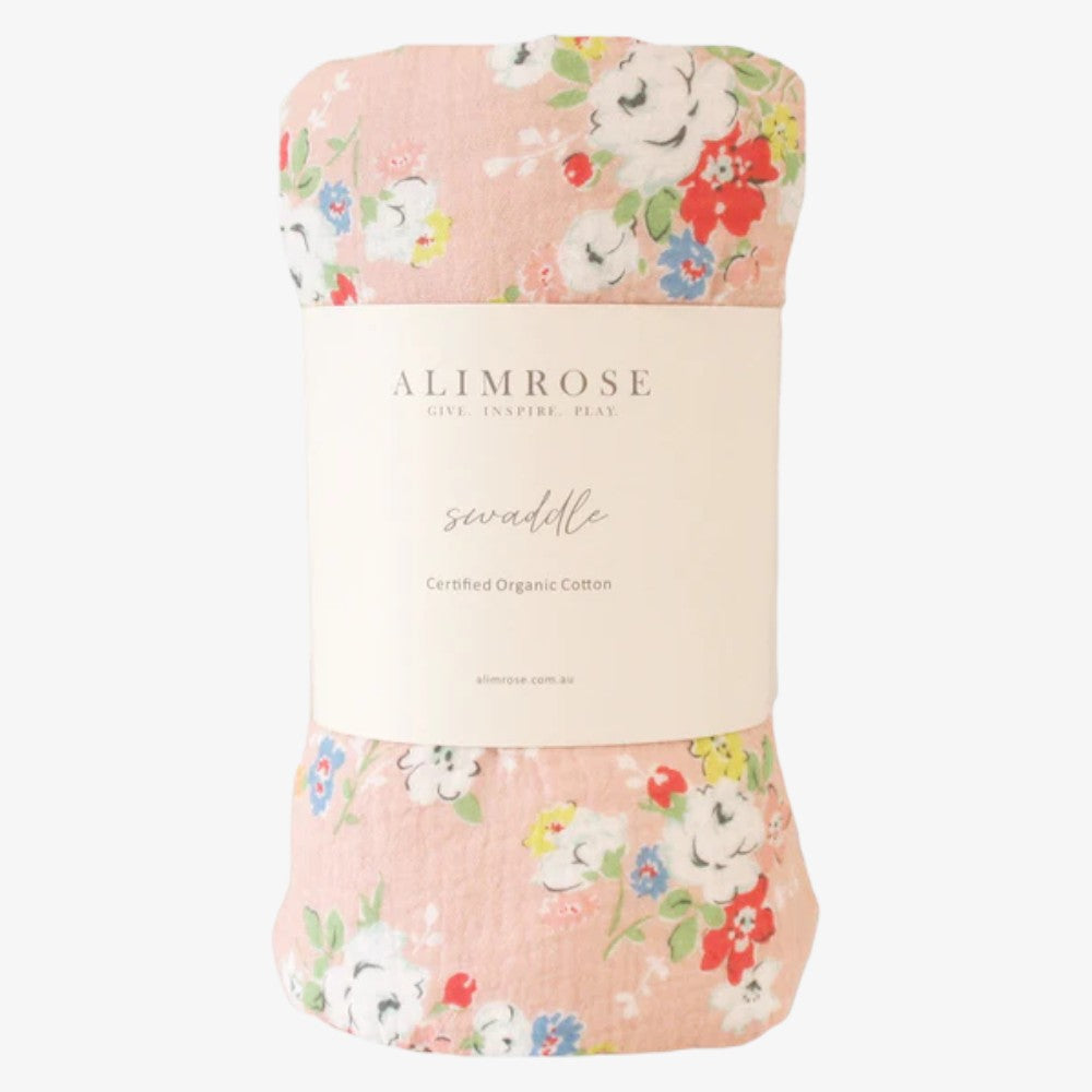 Muslin Swaddle - Vintage Rose