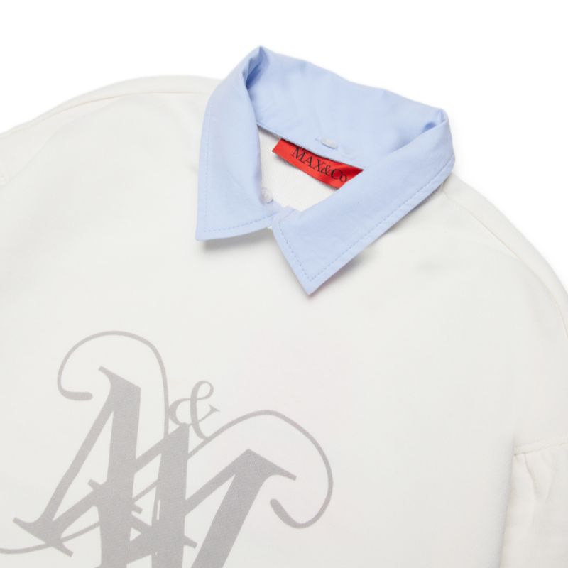 Logo Collar Sweatshirt - Ivory