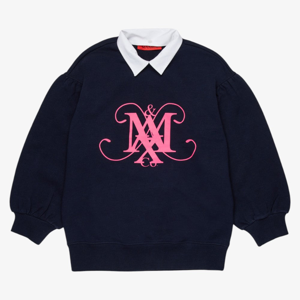 Logo Collar Sweatshirt - Navy