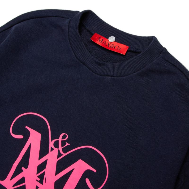 Logo Collar Sweatshirt - Navy