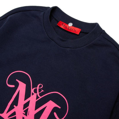 Logo Collar Sweatshirt - Navy