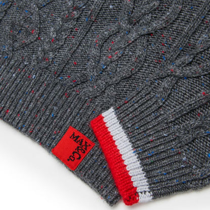 Cable Knit Polo - Grey