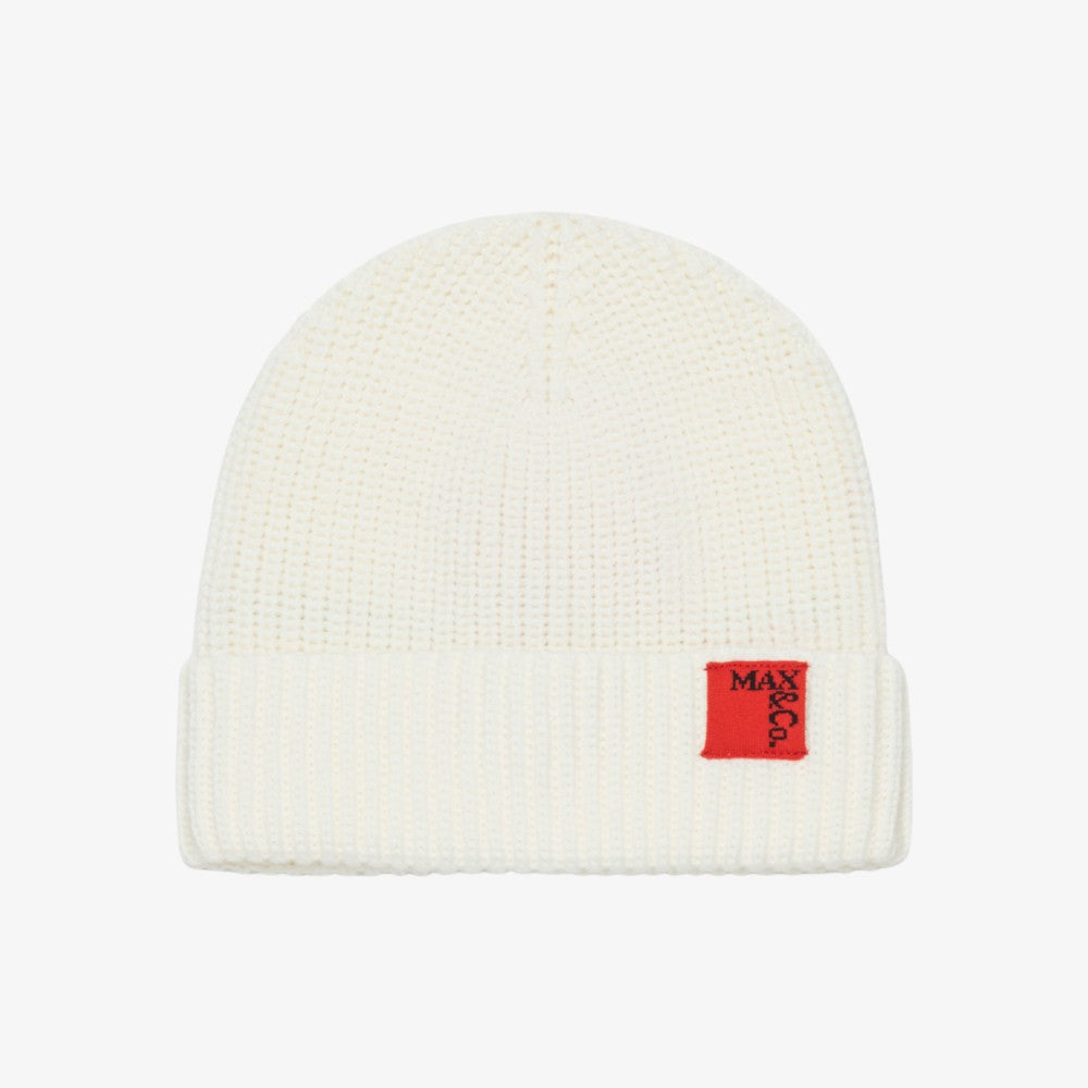 Logo Knit Hat - Cream