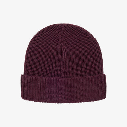 Logo Knit Hat - Plum