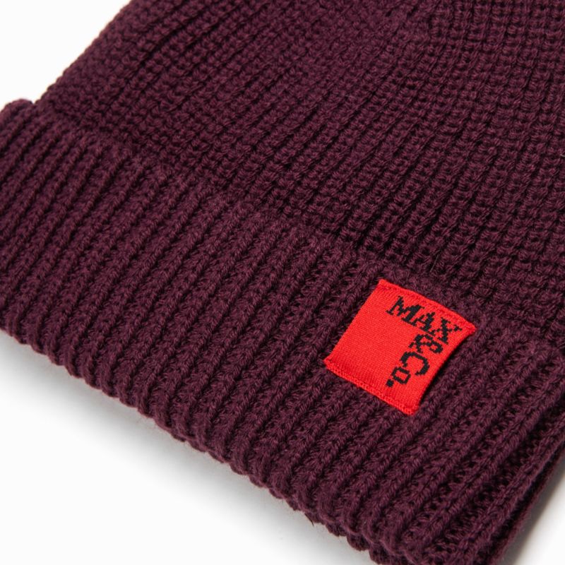 Logo Knit Hat - Plum