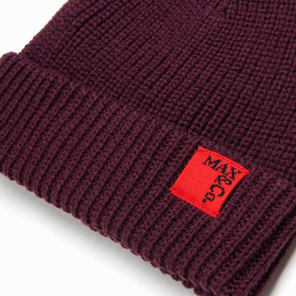 Logo Knit Hat - Plum