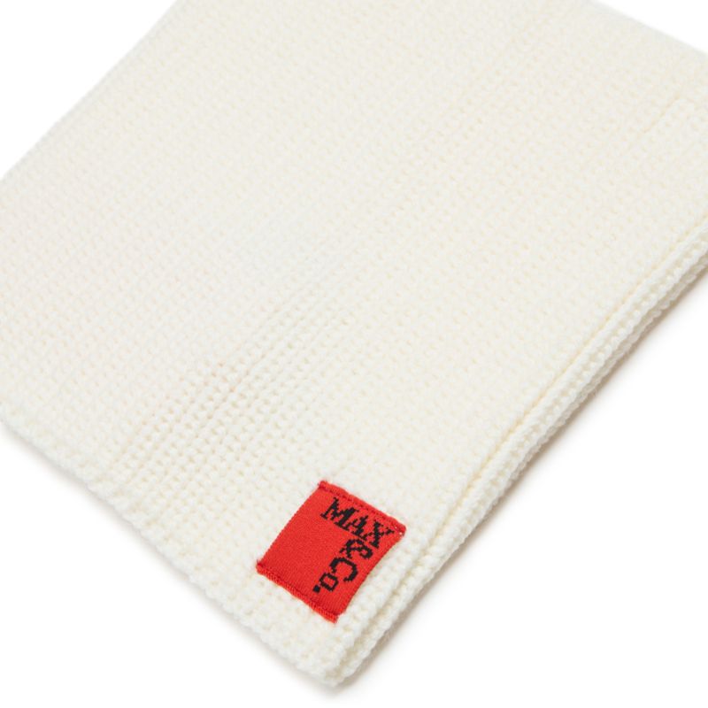 Logo Knit Scarf - Cream