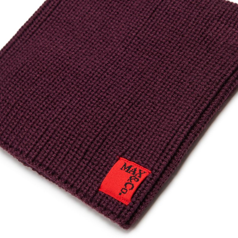 Logo Knit Scarf - Plum