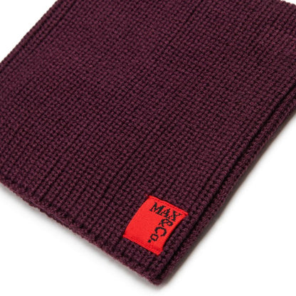 Logo Knit Scarf - Plum