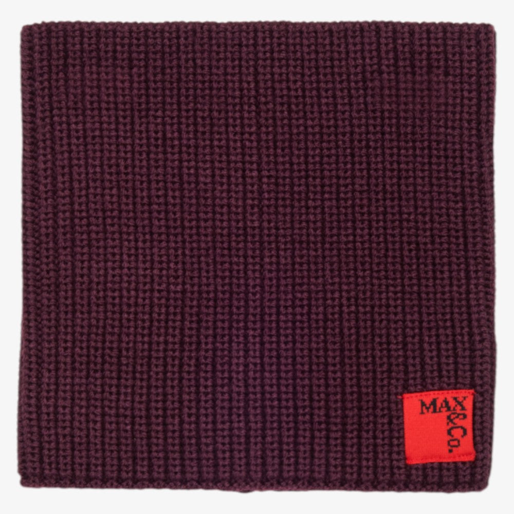 Logo Knit Scarf - Plum