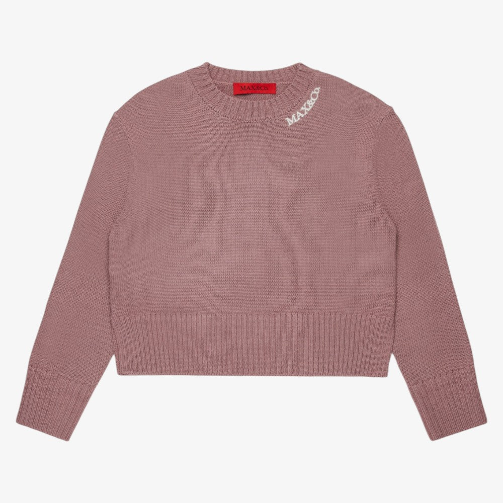 Neck Logo Sweater - Mauve