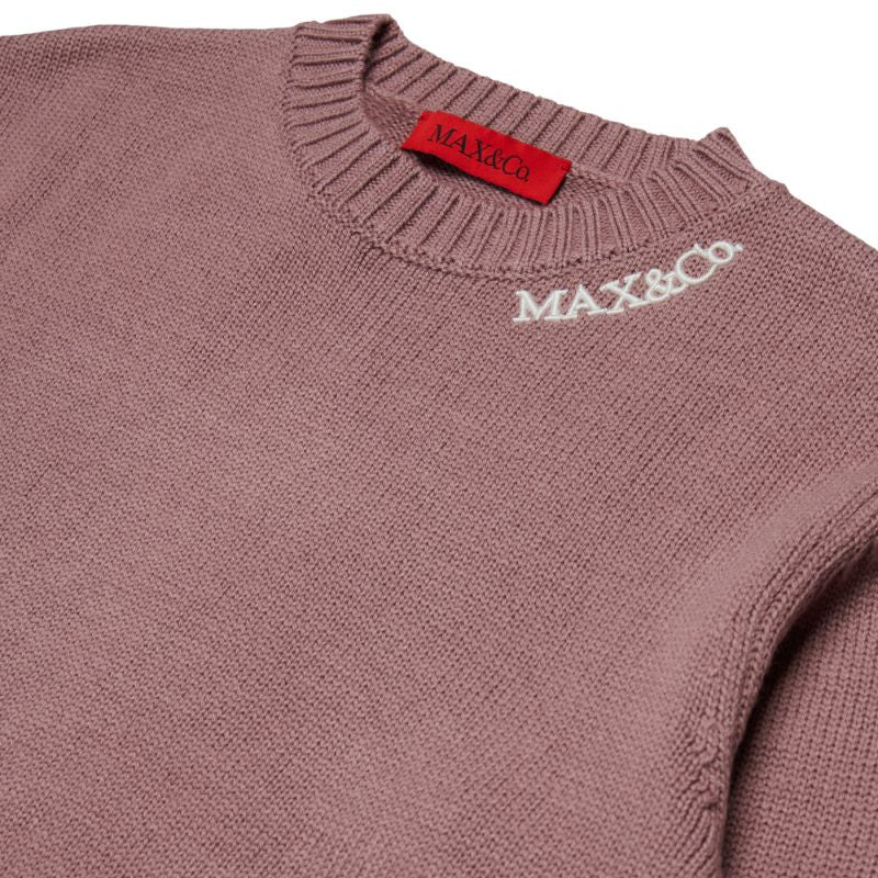 Neck Logo Sweater - Mauve