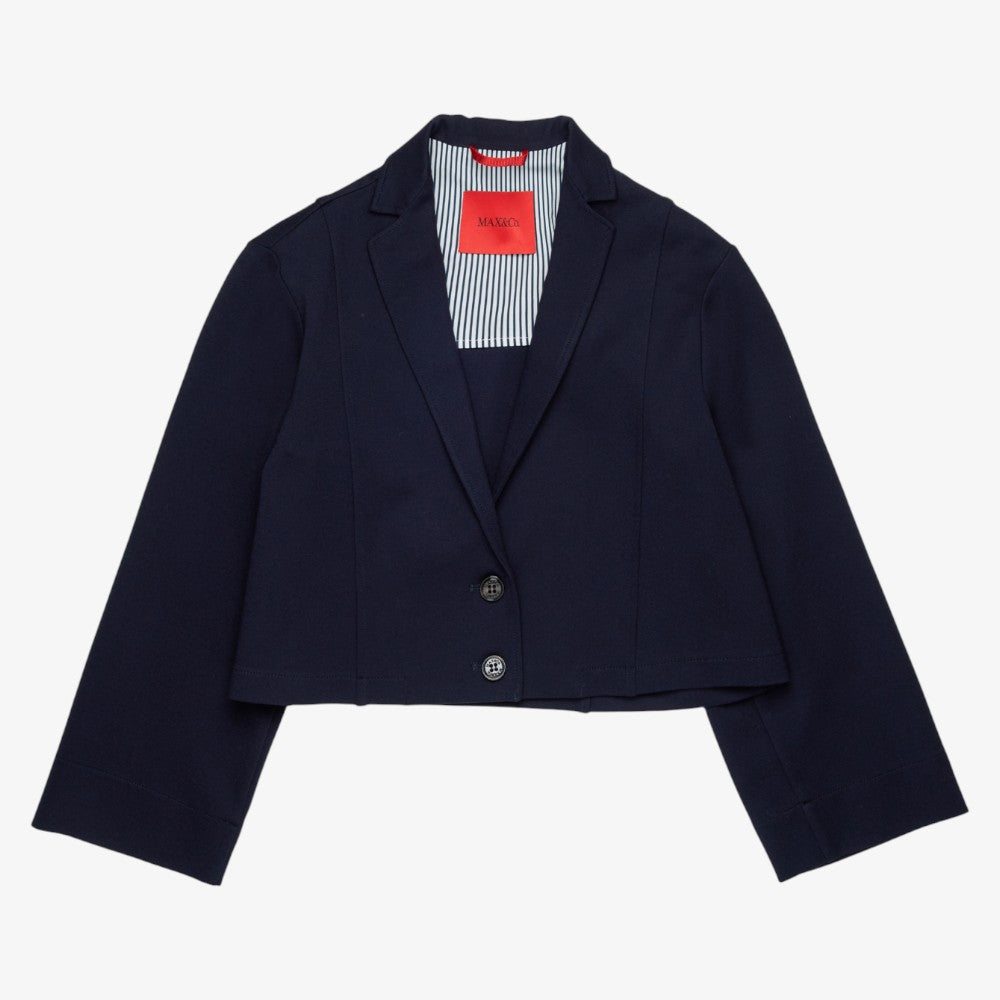 Cropped Blazer - Navy